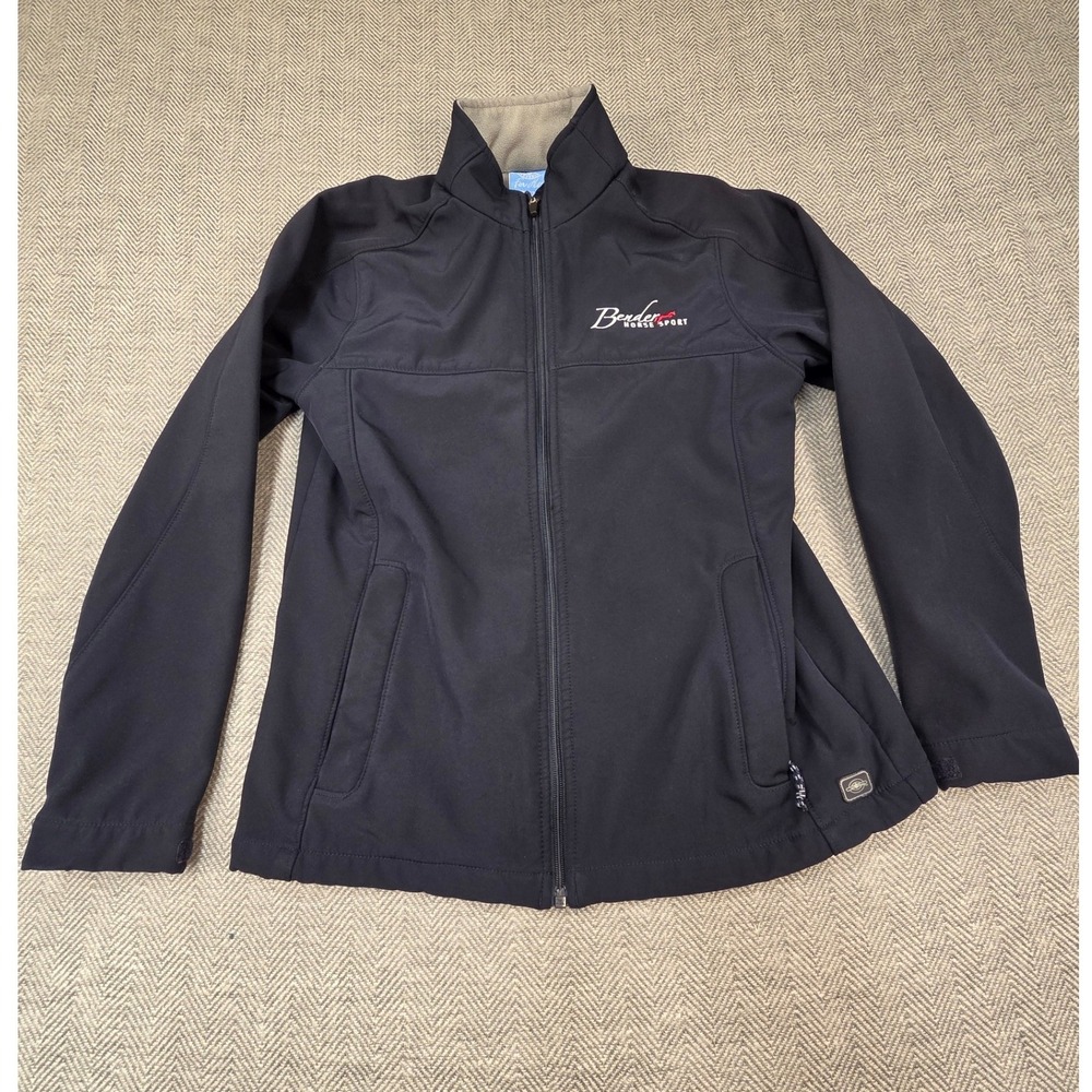 Charles River Apparel Womens Small Black Softshell Jacket Bender Horse Sport